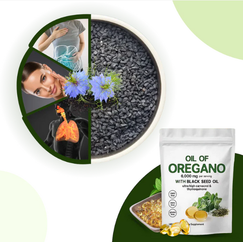 Capsules d' Huile d'origan et de nigelle -Supplément d'origan